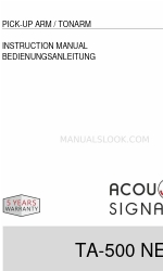 Acoustic Signature TA-500 Manual de instruções