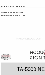 Acoustic Signature TA-5000 NEO Gebruiksaanwijzing