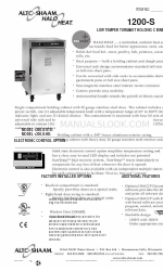 Alto-Shaam HALO HEAT 1200-S/HD Specification Sheet