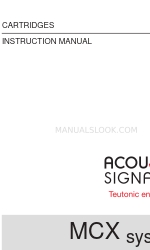 Acoustic Signature MCX1 Manual de instruções