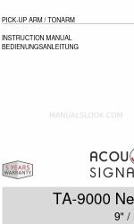 Acoustic Signature TA-9000 Neo Manuale di istruzioni