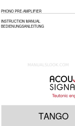 Acoustic Signature Tango MK3 Manual de instruções