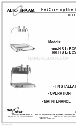 Alto-Shaam Hot Carving Shelf 100-HSL/BCS-2 설치 및 운영 매뉴얼