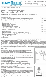 Camlogic CLR20-1 Instruction et entretien