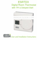 ESI ESRTD3 User And Installation Instructions Manual