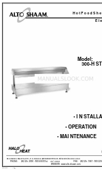 Alto-Shaam HALO HEAT 300-HST Instalacja, obsługa i konserwacja