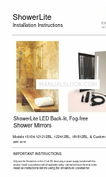 ClearMirror ShowerLite 16104-121212BL Installation Instructions Manual