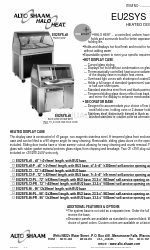 Alto-Shaam HALO HEAT EU2SYS-72 Lembar Spesifikasi