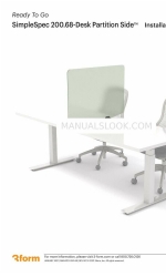 3form SimpleSpec Desk Partition Side 200.68 Installation Manual