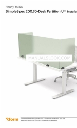 3form SimpleSpec Desk Partition U 200.70 Manual de instalación