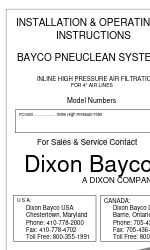 Dixon BAYCO PC5000 Instrukcja instalacji i obsługi