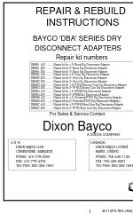 Dixon BAYCO DBA Series 수리 및 재구축 지침