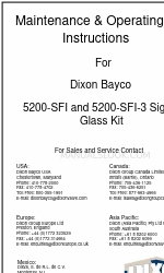 Dixon Bayco 5200-SFI-3 유지 관리 및 운영 지침