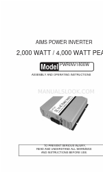 AIMS PWRINV1800W Manuale di montaggio e istruzioni per l'uso