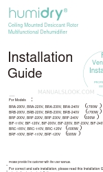 Altrason Humidry BIF-120V Installationshandbuch