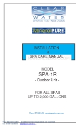 Clearwater Enviro Technologies MineralPURE SPA-1R インストレーション＆ケアマニュアル