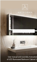 Artforma LED Illuminated Bathroom Cabinet Lily 사용자 설명서 및 조립 지침