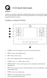 Acoustics E120 クイック・スタート・マニュアル
