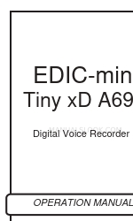 Edic EDIC-mini Tiny xD A69 Manuale operativo