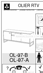 Arthauss Furniture OL-07-B Manual de instruções de montagem