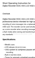 EDIC-mini LCD mSD-A Instrucciones breves de uso