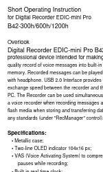 EDIC-mini Pro B42 Instrucciones breves de uso