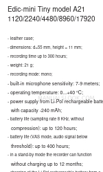EDIC-mini Tiny A21-1120 Snelstarthandleiding