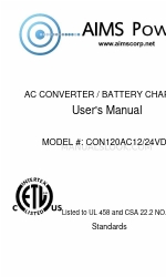 AIMS Power CON120AC12/24VDC ユーザーマニュアル