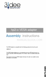 3idee hp2i-o Manual de instruções de montagem