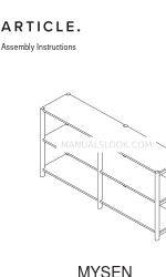 Article MYSEN Bookcase 조립 지침 매뉴얼