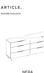 Article NERA 6 Drawer Double Dresser Assembly Instructions Manual