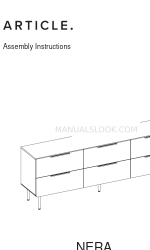 Article NERA 6 Drawer Double Dresser Assembly Instructions Manual