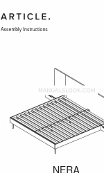 Article NERA Bed with Nightstands Manual de instruções de montagem