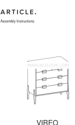 Article VIREO 5 Drawer Dresser Montaj Talimatları Kılavuzu