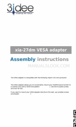 3idee xia-27dm Manual de instruções de montagem