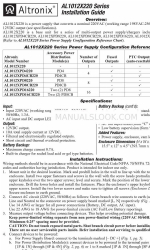 Altronix AL1012X220 Series Instrukcja instalacji