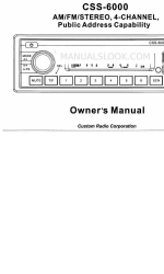 Custom Radio CSS-6000 소유자 매뉴얼