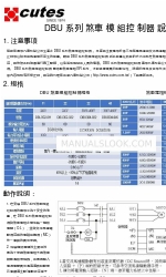 CUTES DBU304-045 Manuale di installazione