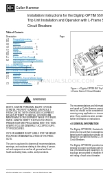 Cutler-Hammer Digitrip OPTIM 550 Panduan Petunjuk Instalasi