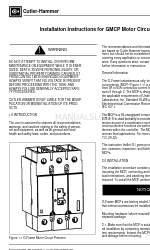 Cutler-Hammer GMCP Instrucciones de instalación