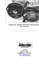 Cutters Edge CE807R-B SERIES Руководство пользователя