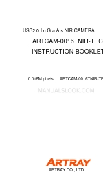 ARTRAY ARTCAM-0016TNIR-TEC 지침 책자