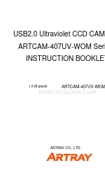 ARTRAY ARTCAM-407UV-WOM-OP Libretto di istruzioni