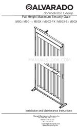 Alvarado MSGX-E Manual de instrucciones de instalación y mantenimiento