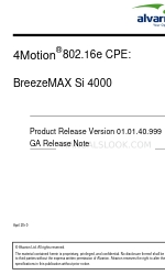 Alvarion BreezeMAX Si 4000 Release Note