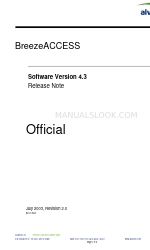 Alvarion BreezeACCESS 4.3 Release Note