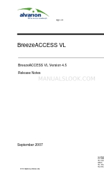 Alvarion BreezeACCESS VL 4.5 Примітка до випуску