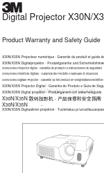 3M Digital Projector X30N Garanzia del prodotto e manuale di sicurezza