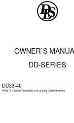 DLS DD33-40 Owner's Manual