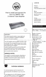 DLS DLS ULTIMATE TA2 Kullanıcı El Kitabı